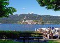 Ortasee  - Bootssteg und Blick auf Isola San Giulio