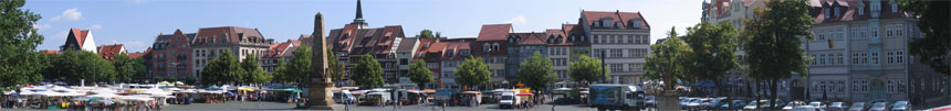 Blick vom Erfurter Dom über den Marktplatz