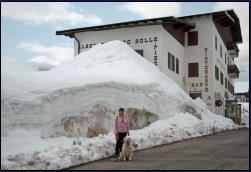Meterhohe Schneewnde 