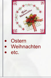 •	Ostern •	Weihnachten •	etc.