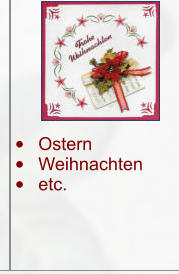 •	Ostern •	Weihnachten •	etc.