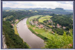 Elbe bei Rathen - Bastei - Blick nach Süden